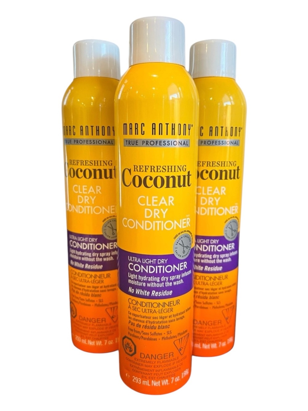 Lot of 3 Marc Anthony Refreshing Coconut Clear Dry Conditioner 7oz New